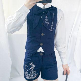 Embroidered Vest / Shorts / Bow Tie / Shirt