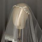 Wedding Faux Pearl Wedding Veil 1 Pc - As Shown In Figure - One Size