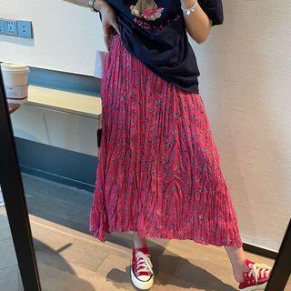 Floral Maxi Skirt Rose Pink - One Size