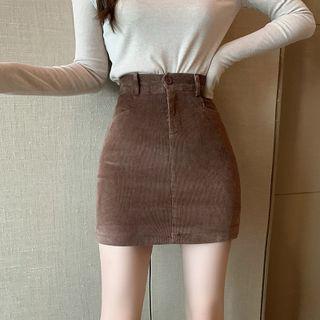 Corduroy Semi Skirt