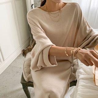 Oversize Top & Long Skirt Knit Set