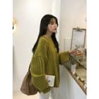 Crew-neck Wide-sleeve Boxy-fit Sweater