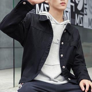 Plain Cargo Jacket Black - M
