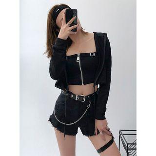 Tie-hem Light Hoodie