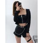 Tie-hem Light Hoodie