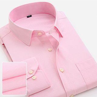 Long-sleeve Dobby / Plain Dress Shirt
