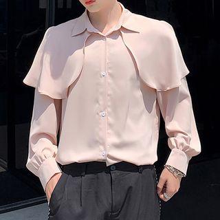 Long-sleeve Cape Accent Shirt