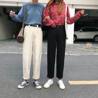 Straight Cut Crop Pants