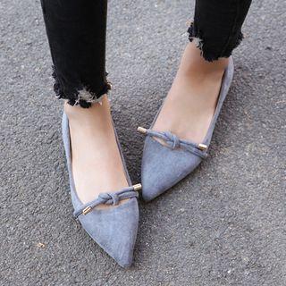 Knotted Pointy Toe Flats