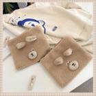 Faux Shearling Bear Make Up Pouch As Shown In Figure - One Size
