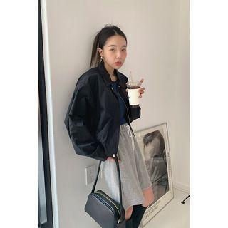 Collared Blouson Windbreaker