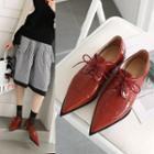 Pointed Lace Up Oxford Shoes