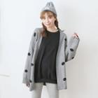 Dotted Cardigan 10 - Gray - One Size
