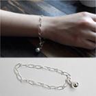 925 Sterling Silver Bead Chunky Chain Bracelet 925 Silver - Silver - One Size