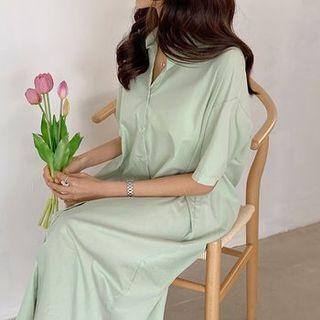 Pastel Tone Long Shirtdress