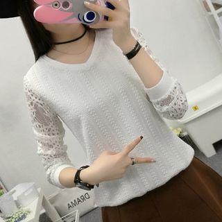 Crochet Long-sleeve T-shirt