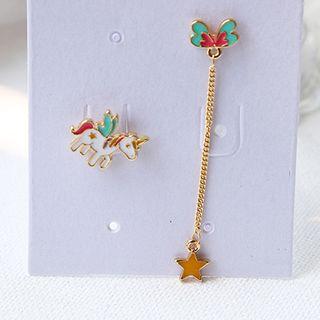 Non-matching Alloy Unicorn Earring (various Designs)