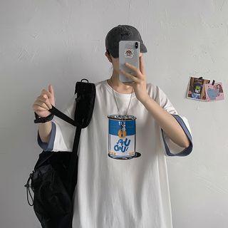 Mock Two-piece Short-sleeve Can Print T-shirt