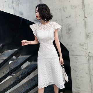 Cap Sleeve Lace A-line Cocktail Dress