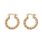 Twisted Hoop Earring 1 Pair - 01 - Gold - One Size