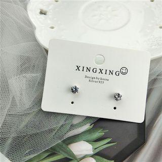 925 Sterling Silver Cz Stud Earring 1 Pcs - S925 Sterling Silver - Earring - As Shown In Figure - One Size