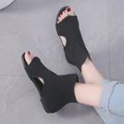 Knit Cutout Sandals