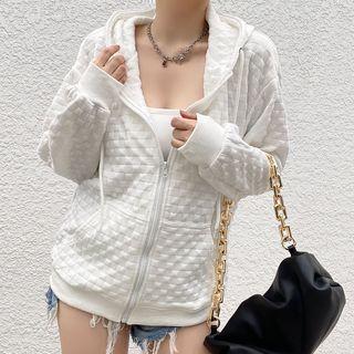 Long Sleeve Loose-fit Zip-up Jacket