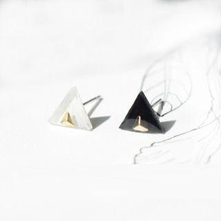 Handmade Studded Triangle Earrings
