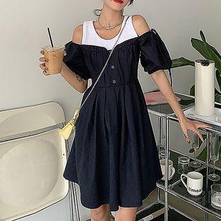 Short-sleeve A-line Dress / Shirt