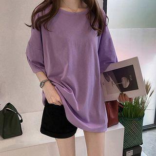Elbow-sleeve Printed T-shirt (various Designs)