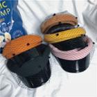 Mesh Panel Two Tone Newsboy Cap