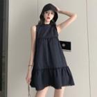 Sleeveless Frayed Dress As Shown In Figure - One Size