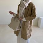 Zip-up Quilted Long Jacket