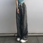 Plaid Straight Leg Pants Pants - Black - One Size