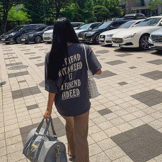 Letter-back Boxy T-shirt