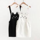 Cat Embroidered Jumper Dress
