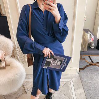 Tie-waist Midi Shirtdress