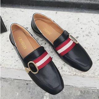 Striped Trim Loafers