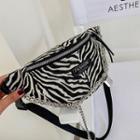Zebra Print Chain Sling Bag