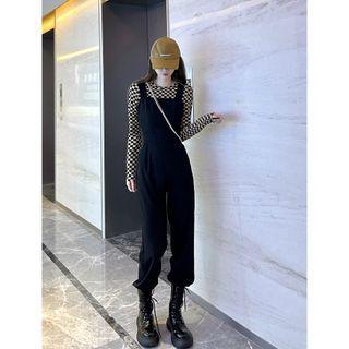 Long-sleeve Checkered T-shirt / Jumper Pants