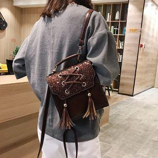 Sequin Cover Strappy Handbag