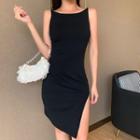 Beaded Strap Asymmetric Mini Dress