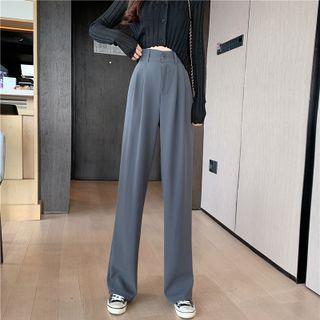 High-waist Wide-leg Dress Pants / Cropped Cardigan