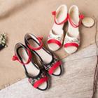 Embroidered Fabric Wedge Sandals