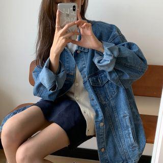 Washed Denim Jacket Denim - One Size