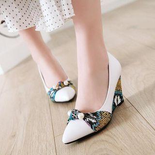 Printed Wedge-heel Pumps