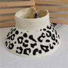 Leopard Print Braided Visor
