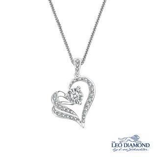 The Blissful Ring Collection - 18k White Gold Heart-shaped Love Diamond Pendant Necklace (16)