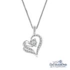 The Blissful Ring Collection - 18k White Gold Heart-shaped Love Diamond Pendant Necklace (16)