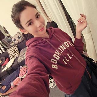 Lettering Hood Pullover